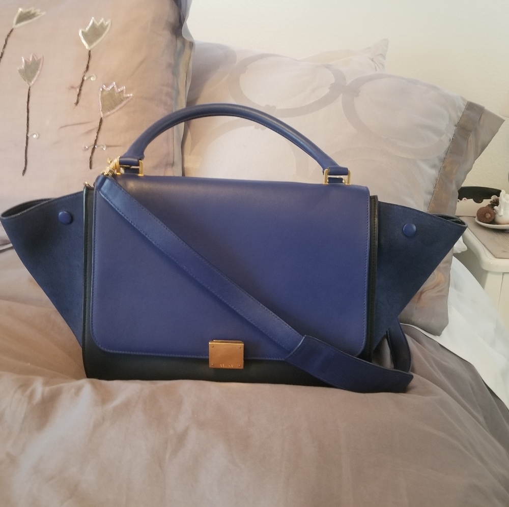 Blue Celine Trapeze Bag